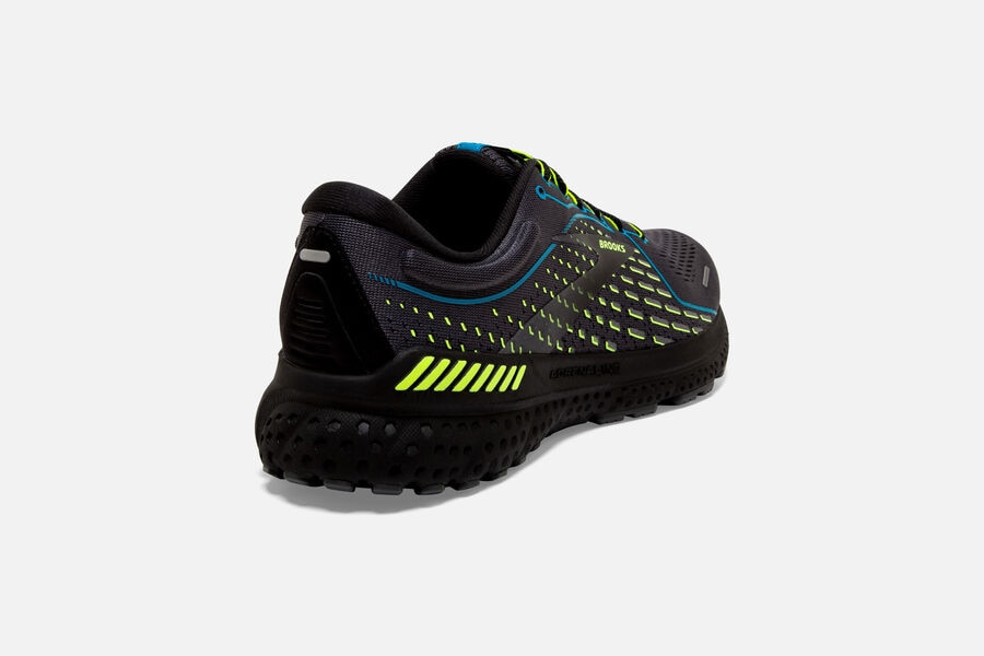 Adrenaline GTS 21 Road Brooks Running Shoes NZ Mens - Black/Blue - YFCUHK-068